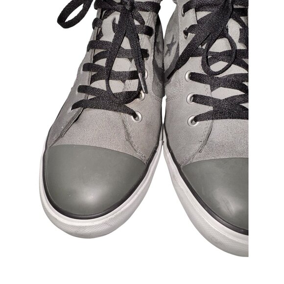 Converse Mens Gray High-Top Sneakers Size 13 With Black Accents - Picture 10 of 14